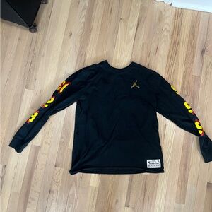 Jordan Black long sleeve Shirt with Red Accents